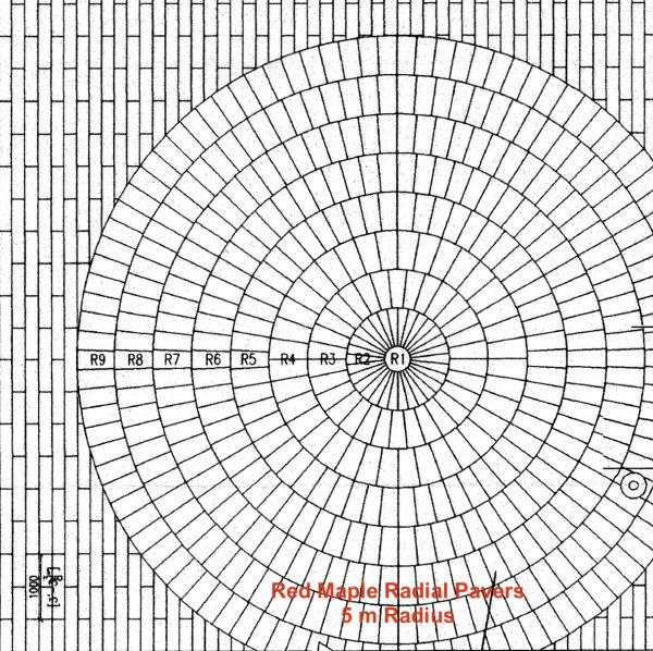 Red Maple Radial Paver